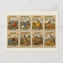 US Highway Postzegels Retro Briefpapier Briefkaart