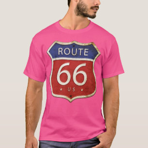 US Highway Route 66 Road Sign Reis in nood T-shirt