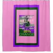 US Hillary Lovely sterkere geïnspireerde design ar Douchegordijn (Voorkant)