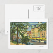 US Hotel Porch Uitzicht van Main Street Briefkaart (Voorkant / Achterkant)