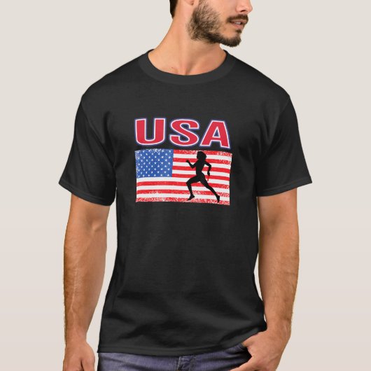 US houdt van spoor - en veldzomerkampen - amerikaa T-shirt (Voorkant)