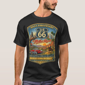 Us Hwy 66 100ste verjaardag eeuwfeest The Mother T-shirt