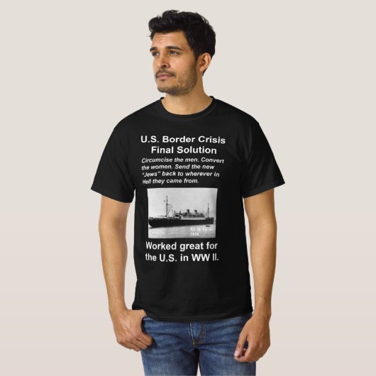US Immigration white T-shirt (Voorkant volledig)
