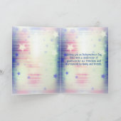 US Independence Day gemonteerde cowboy met vlag Ka Kaart (Binnen)