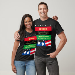 US Independence Days Junetetiende en 4th of Juli T T-shirt