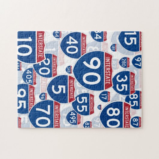 US Interstate Highway Signs Legpuzzel (Horizontaal)