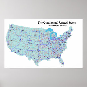 US Interstate System Print