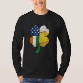 US Irish Flag Drinking Beer T-shirt (Voorkant)