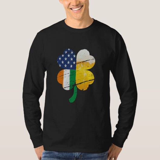 US Irish Flag Drinking Beer T-shirt (Voorkant)