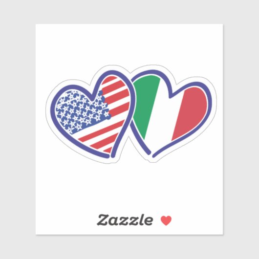 US Italië Harten Sticker (Vel)