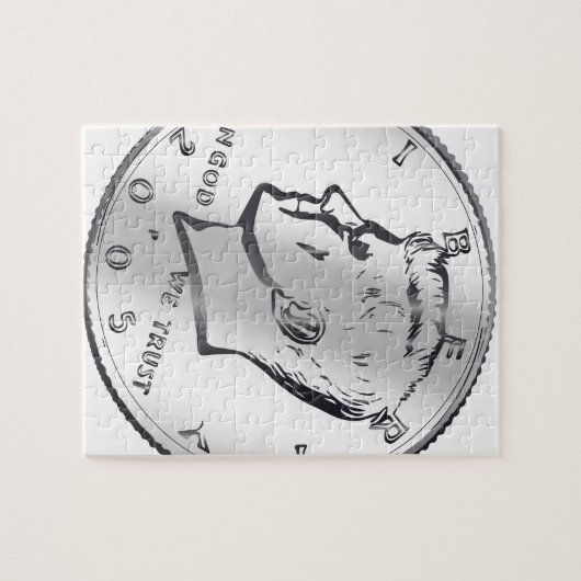 US JFK Halve dollar Legpuzzel (Horizontaal)
