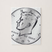 US JFK Halve dollar Legpuzzel (Verticaal)