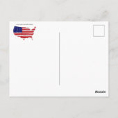 US-kaart en -vlag Briefkaart (Achterkant)