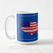 US-kaart en -vlag Koffiemok (Links)