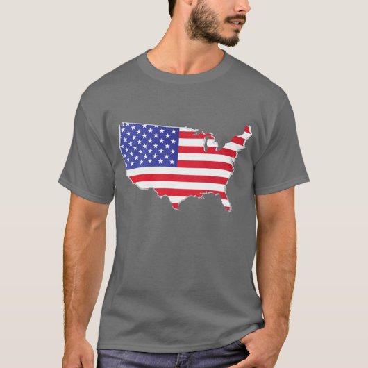 US-kaart T-shirt (Voorkant)