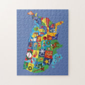 US kerstmis MAP Legpuzzel (Verticaal)