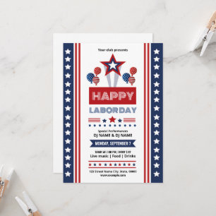 Us Labor Day-evenement uitnodiging template