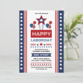 US Labor Day Event Invitation sjabloon Kaart (Staand voorkant)
