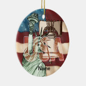 US Liberty-vlag Keramisch Ornament (Rechts)