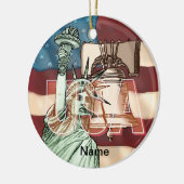 US Liberty-vlag Keramisch Ornament (Links)