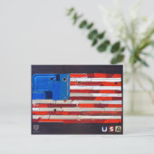 US License Bord Art Flag Briefkaart (Staand voorkant)