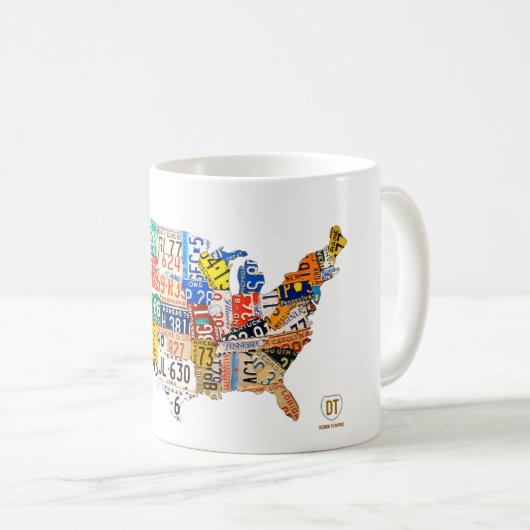 US License Bord Map Mok (Voorkant rechts)