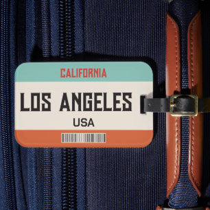 US LOS ANGELES CALIFORNIA LISENCE BORD BAGAGELABEL