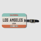 US LOS ANGELES CALIFORNIA LISENCE BORD BAGAGELABEL (Voorkant (horizontaal))