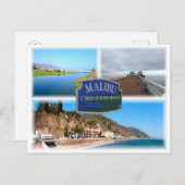 US Los Angeles - Malibu - Lagoon - Pier - strand Briefkaart (Voorkant / Achterkant)