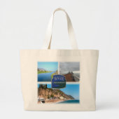 US Los Angeles - Malibu - Lagoon - Pier - strand Grote Tote Bag (Voorkant)