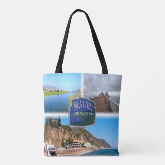 US Los Angeles - Malibu - Lagoon - Pier - strand Tote Bag (Achterkant)