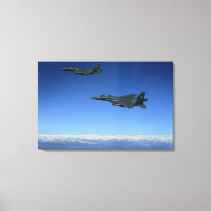 US luchtmacht F-15E Strike Eagles 2 Canvas Afdruk