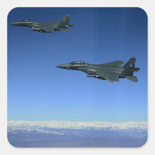 US luchtmacht F-15E Strike Eagles 2 Vierkante Sticker