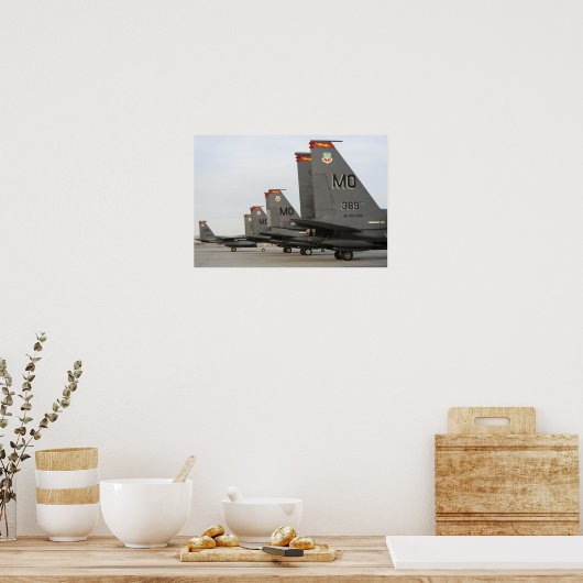 US luchtmacht F-15E Strike Eagles Poster (Keuken)
