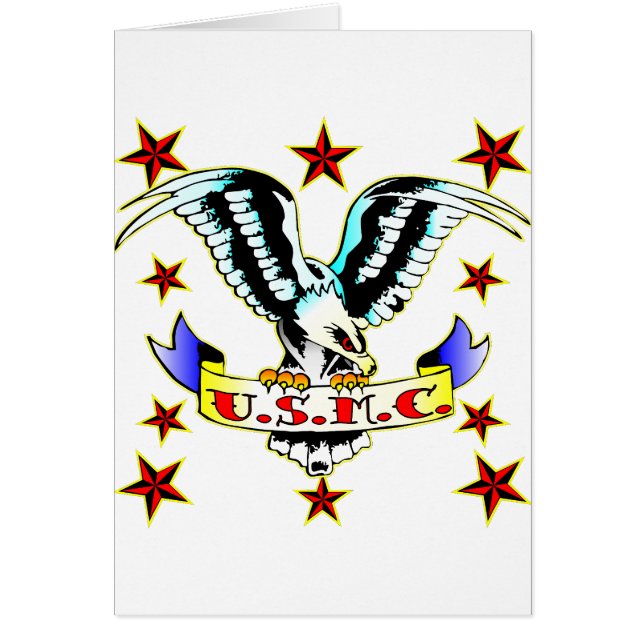 US.M.C. Old School Eagle Tattoo 2 (Voorkant)