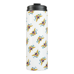 US Maagd Islands Flag Pattern USVI Thermosbeker