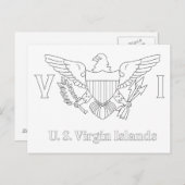 US Maagdeneiland Flag Adult Coloring Briefkaart (Voorkant / Achterkant)