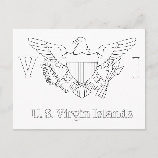US Maagdeneiland Flag Adult Coloring Briefkaart (Voorkant)