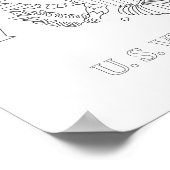 US Maagdeneiland Flag Adult Coloring Poster (Hoek)