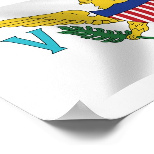 US Maagdeneilanden — Afdruk Poster vlag (Hoek)