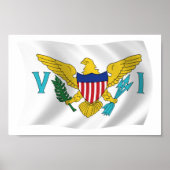 US Maagdeneilanden — Afdruk Poster vlag (Voorkant)