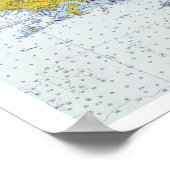 US Maagdeneilanden — kaart van de nautische kaart Poster (Hoek)