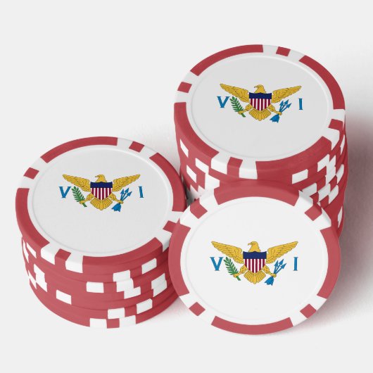 US Maagdeneilanden Poker Chips (Opstapeling)