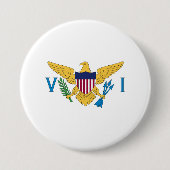 US Maagdeneilanden Ronde Button 7,6 Cm (Voorkant)
