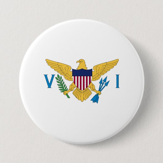 US Maagdeneilanden Ronde Button 7,6 Cm (Voorkant)