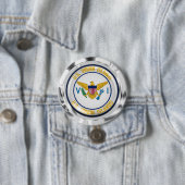 US Maagdeneilanden Ronde Embleem Button 7,6 Cm (In situ)