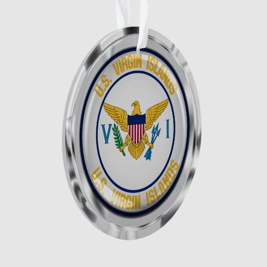 US Maagdeneilanden Ronde Embleem Ornament (voorkant)