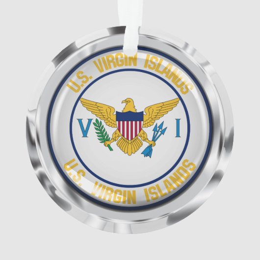 US Maagdeneilanden Ronde Embleem Ornament (achterkant)