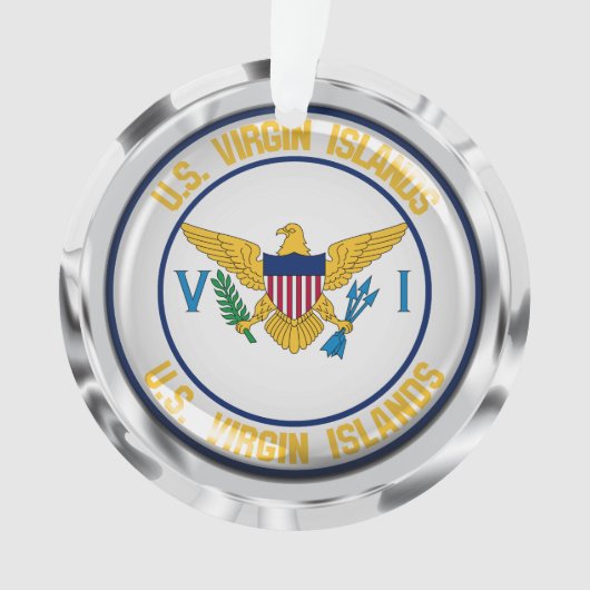 US Maagdeneilanden Ronde Embleem Ornament (voorkant)