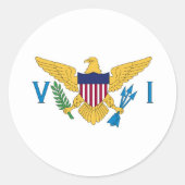 US Maagdeneilanden Ronde Sticker (Voorkant)